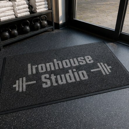 Customized doormats for gyms and studios