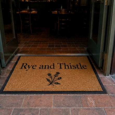 Customized doormats for restaurants and cafes